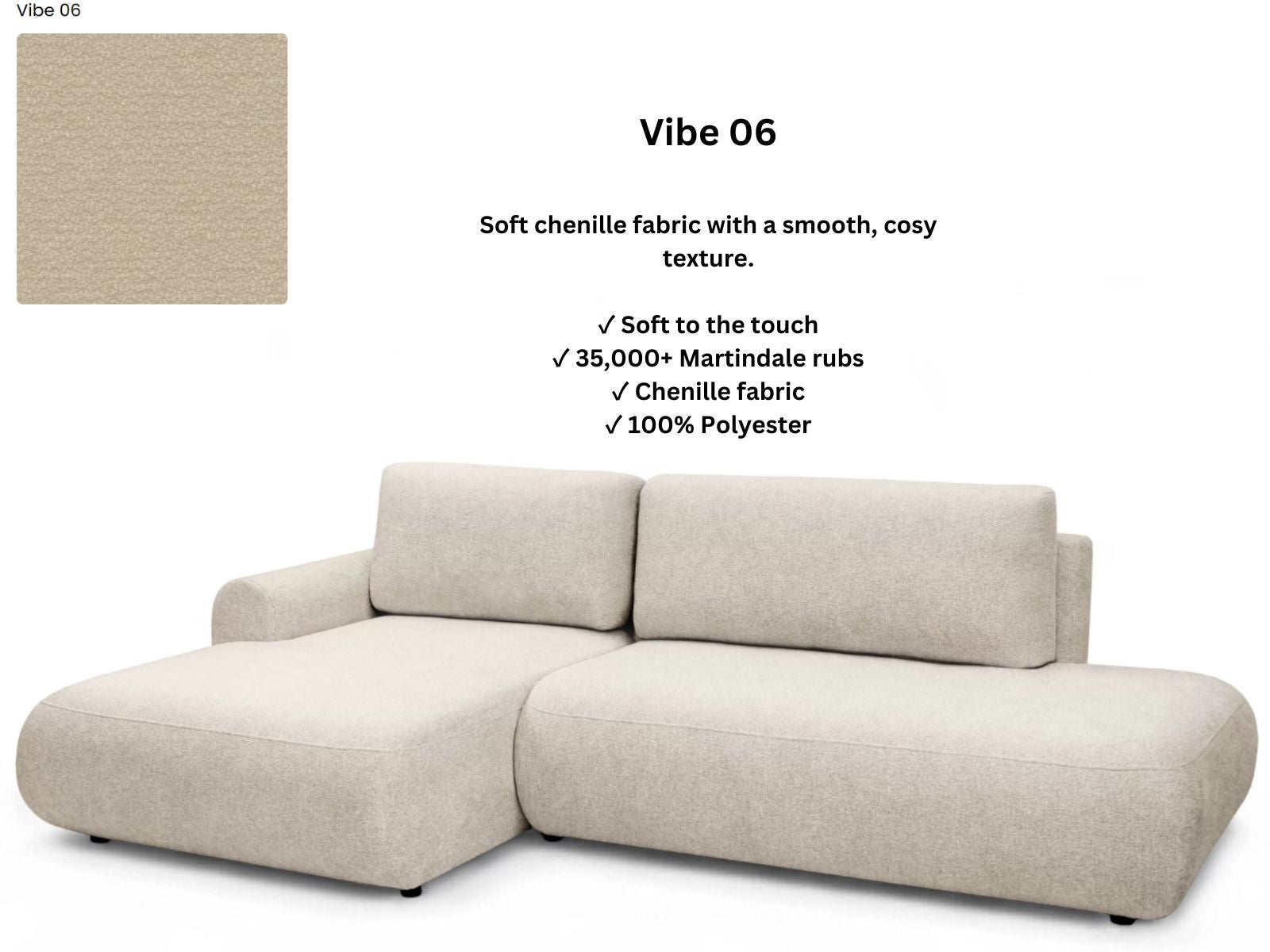 Luna II Open -End Corner Sofa  Bed Vibe LHF