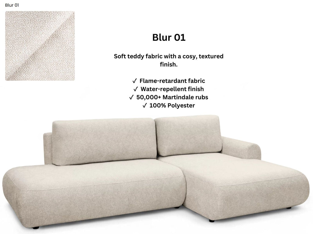Luna II Open-End Corner Sofa  Bed Blur RHF