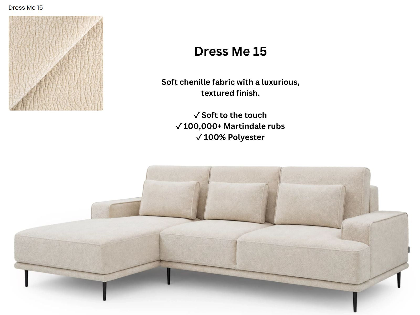 Livora Corner Sofa Bed Dress Me  LHF