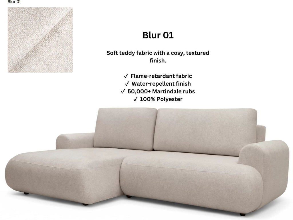 Luna Corner Sofa Bed Blur LHF