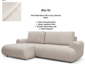 Luna Corner Sofa Bed Blur LHF