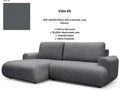 Luna Corner Sofa Bed Vibe LHF