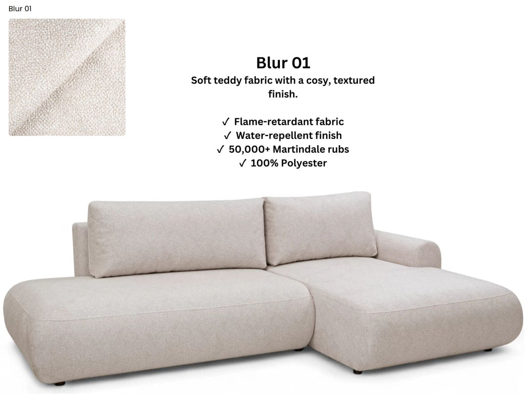 Luna II Open-End Corner Sofa  Bed Blur RHF