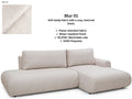 Luna II Open-End Corner Sofa  Bed Blur RHF