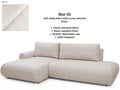 Luna II Open-End Corner Sofa Bed Blur LHF