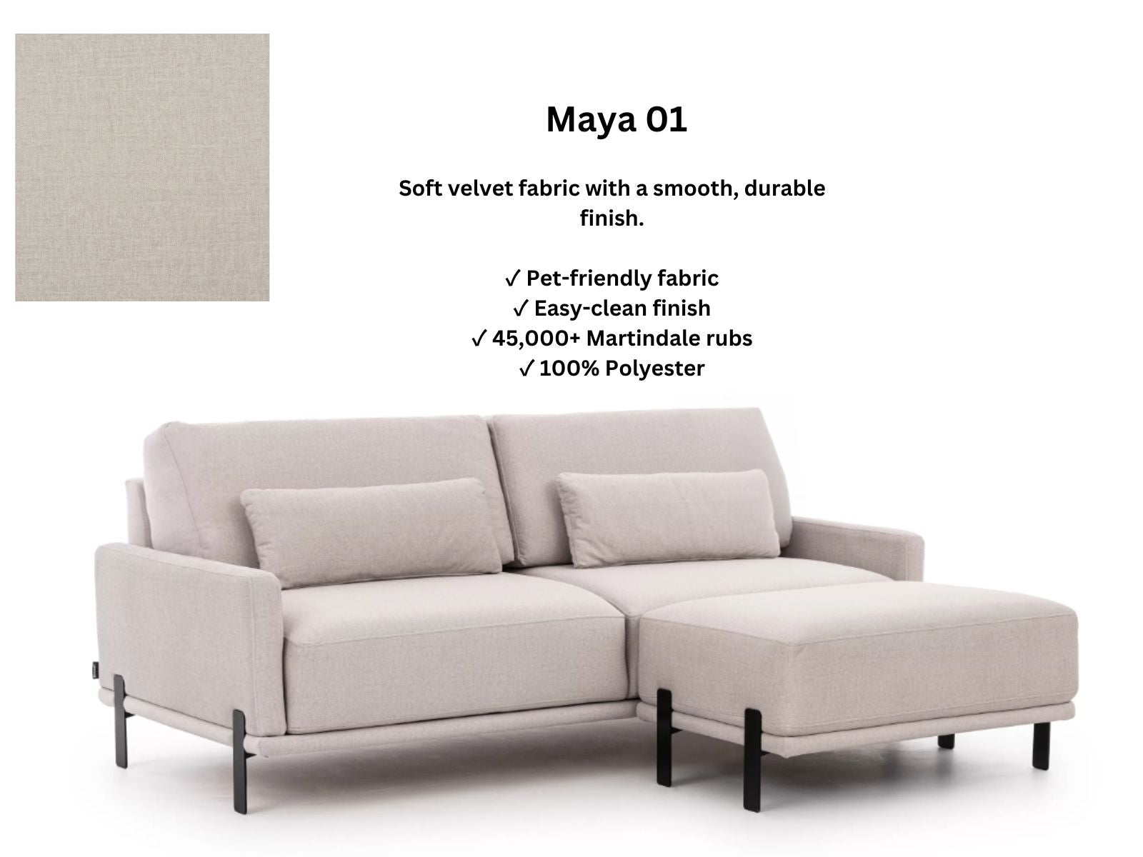 Mila Sofa Bed & Footstool Set Maya