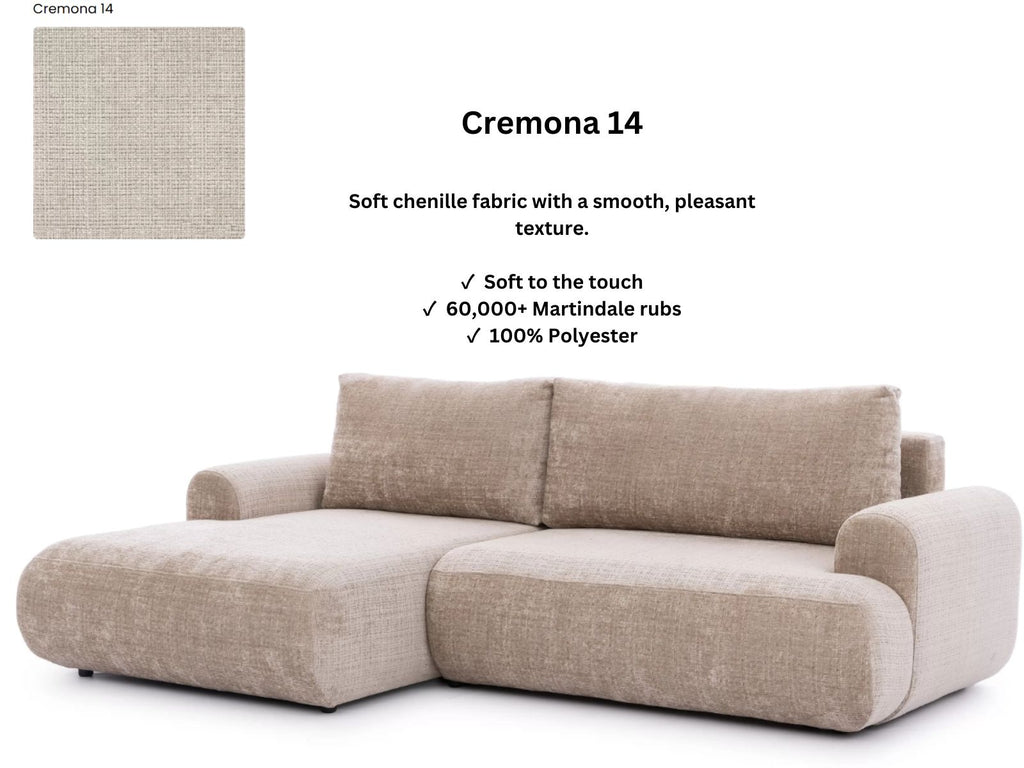 Luna  Corner Sofa Bed Cremona LHF