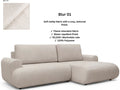 Luna Corner Sofa Bed Blur RHF