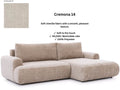 Luna Corner Sofa Bed Cremona RHF