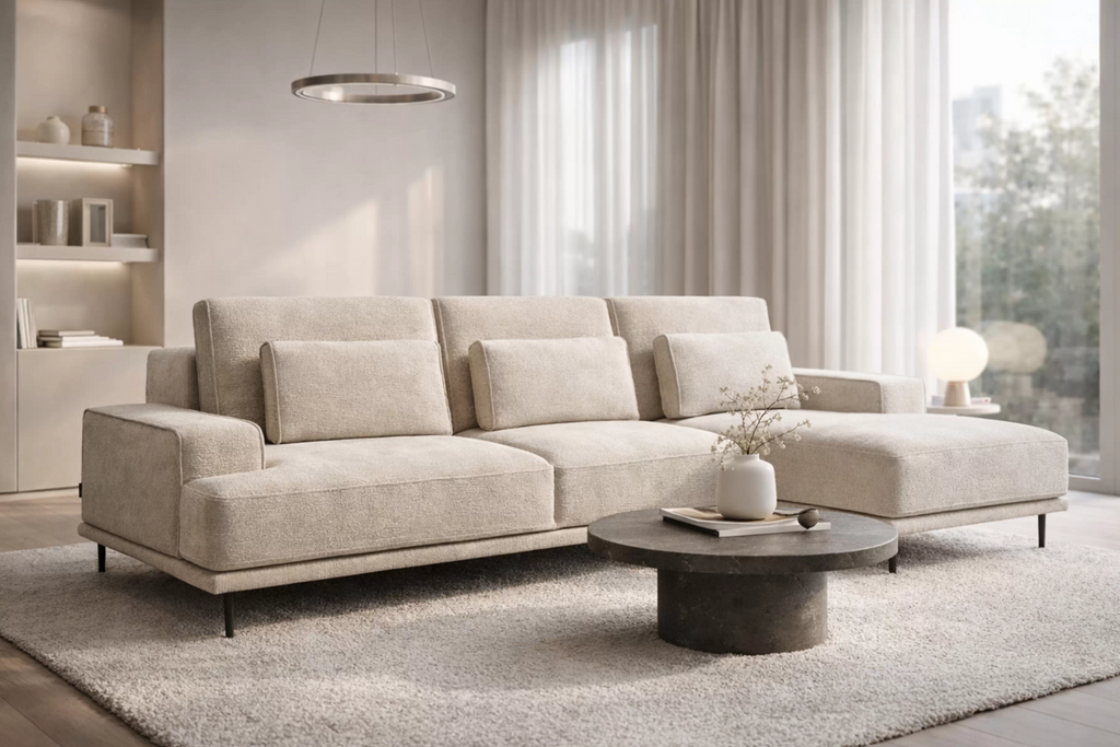 Livora Corner Sofa Bed Dress Me RHF