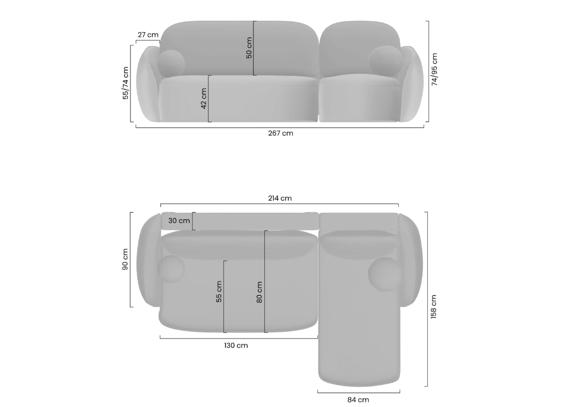 Nora Corner Sofa Bed Bellini