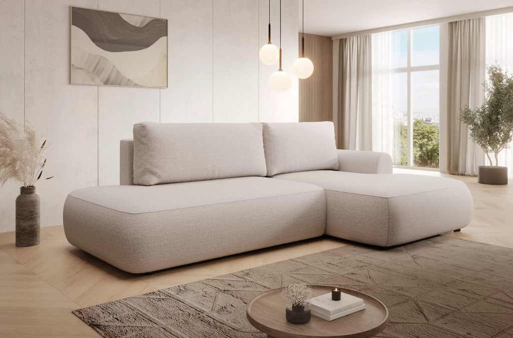 Luna II Open-End Corner Sofa  Bed Blur RHF
