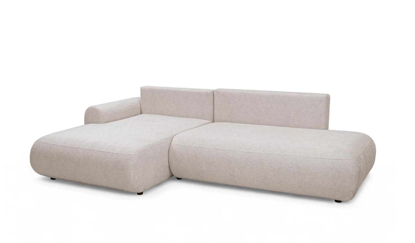 Luna II Open-End Corner Sofa Bed Blur LHF