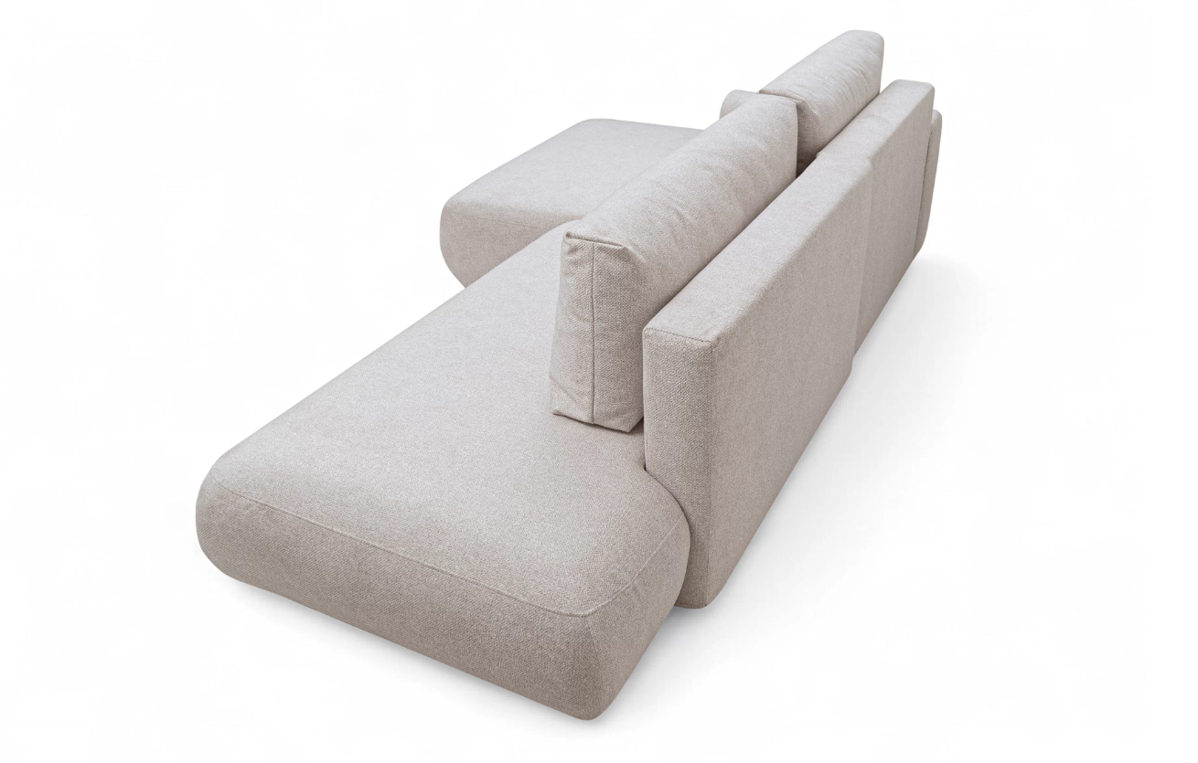 Luna II Open-End Corner Sofa Bed Blur LHF