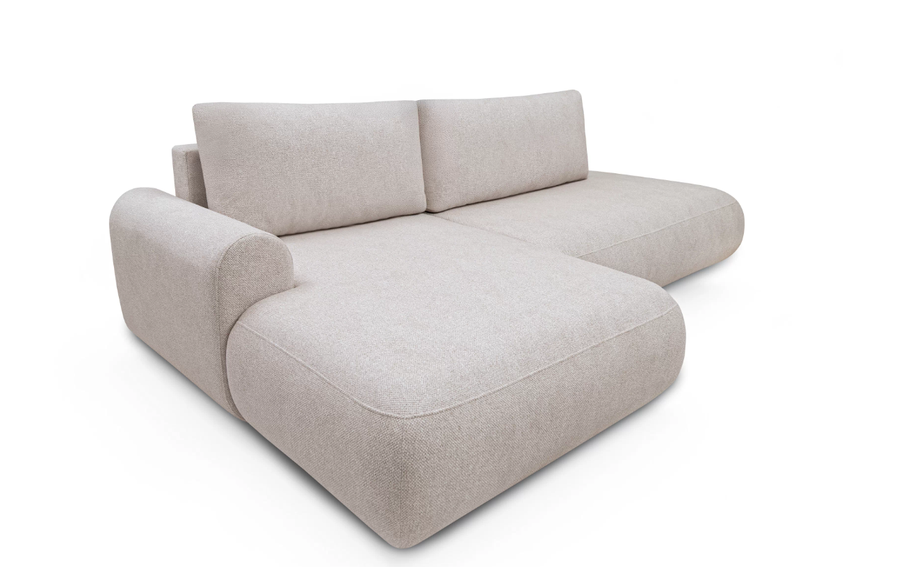 Luna II Open-End Corner Sofa Bed Blur LHF