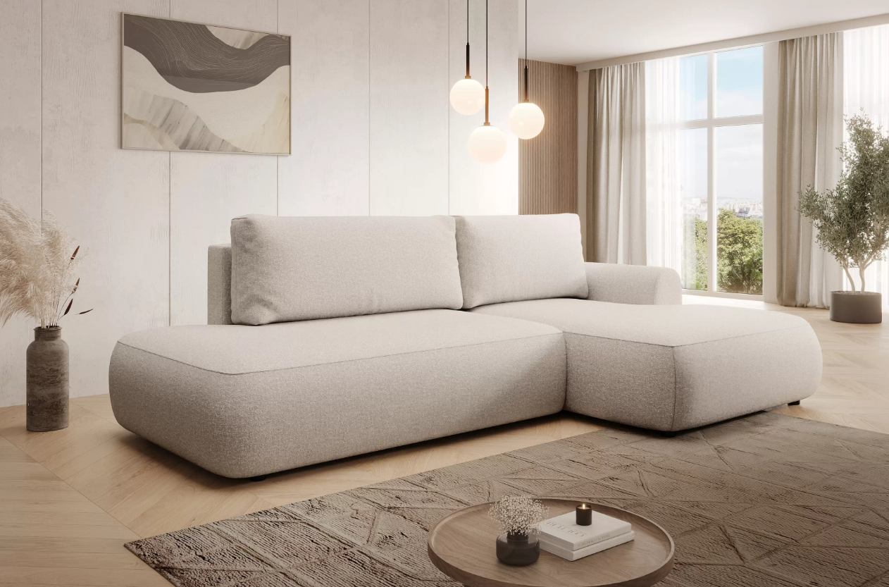 Luna II Open-End  Corner Sofa  Bed Vibe RHF