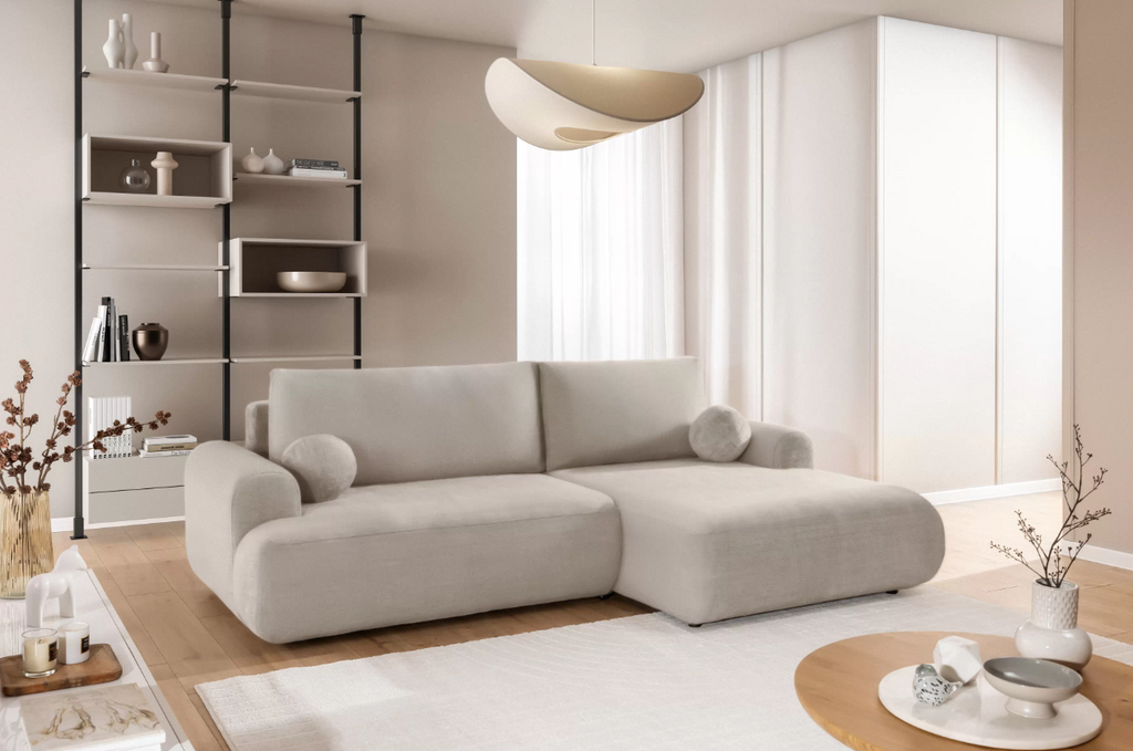 Luna Corner Sofa Bed Blur RHF