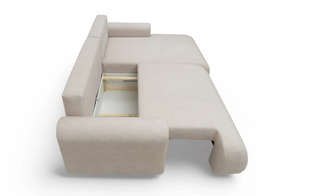 Luna Corner Sofa Bed Blur RHF