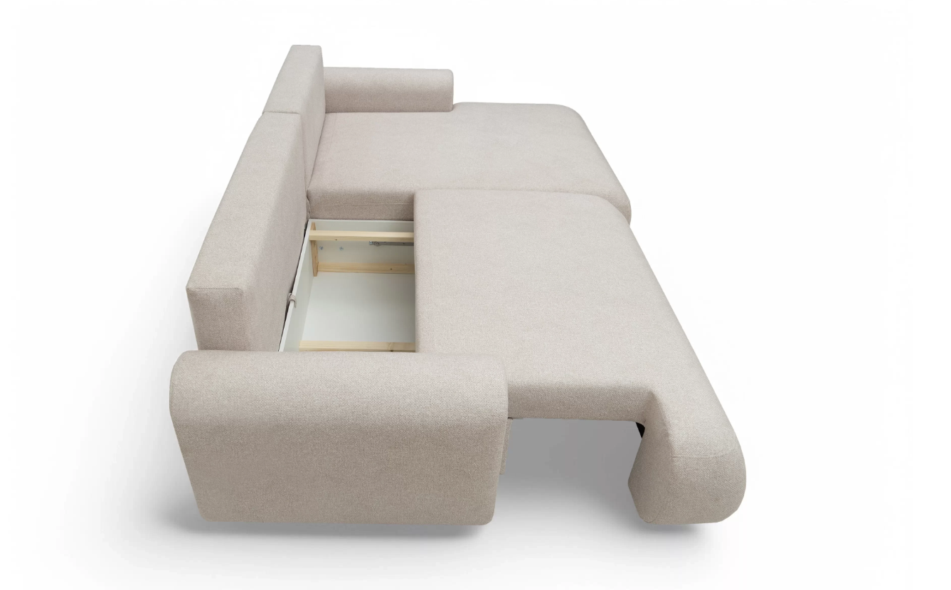 Luna Corner Sofa Bed Blur RHF