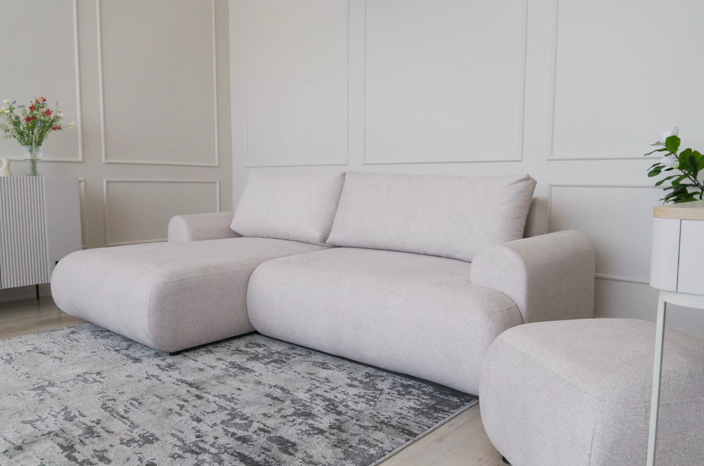 Luna Corner Sofa Bed Blur RHF