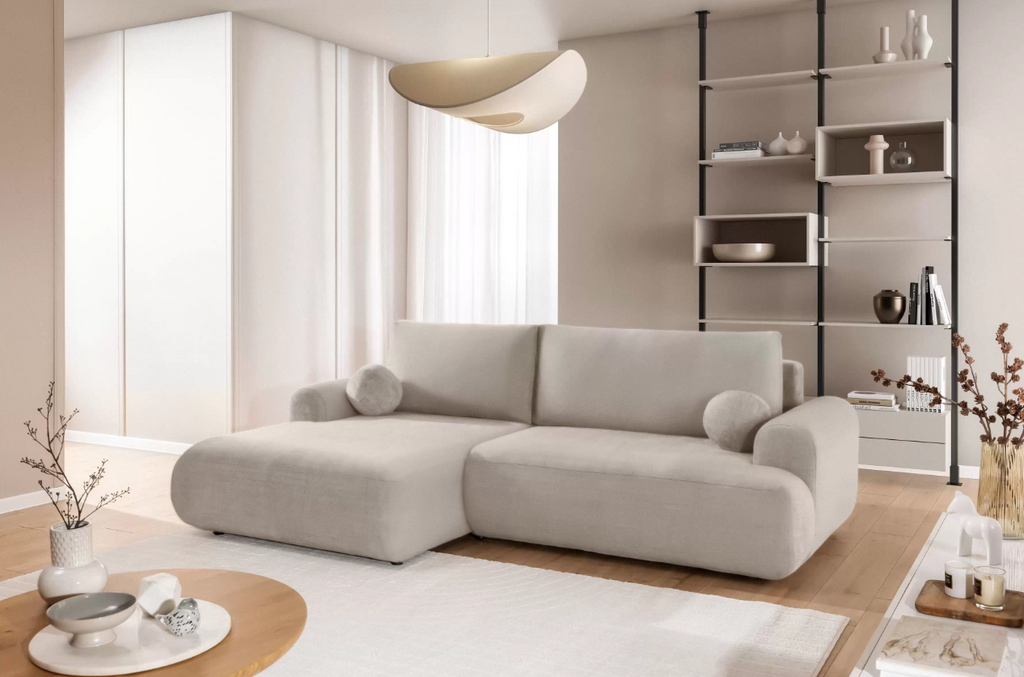 Luna Corner Sofa Bed Blur LHF