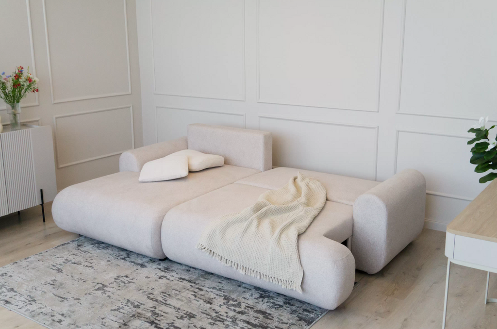 Luna Corner Sofa Bed Blur LHF
